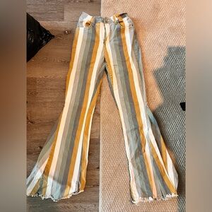 Stripped bell bottoms, flare